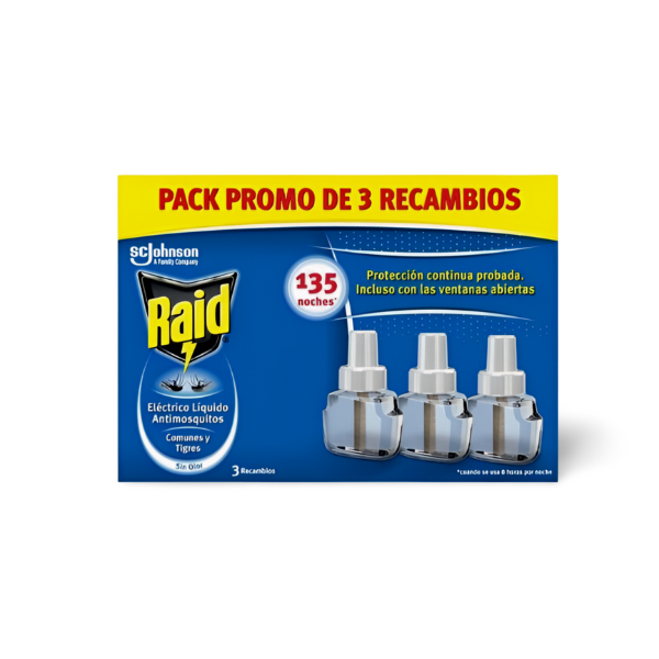 Raid antimosquitos 3 recambios